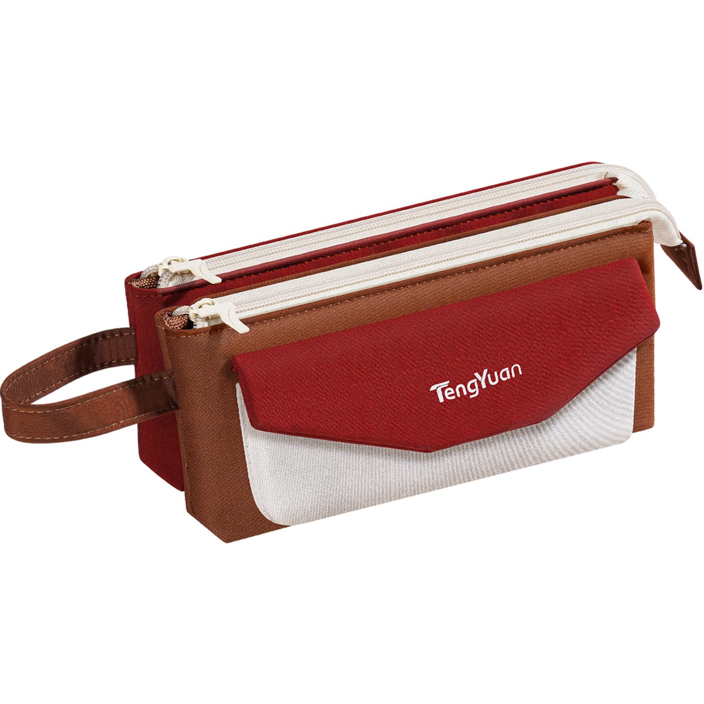 Triple-Compartment Color Block Pencil Case detail 6