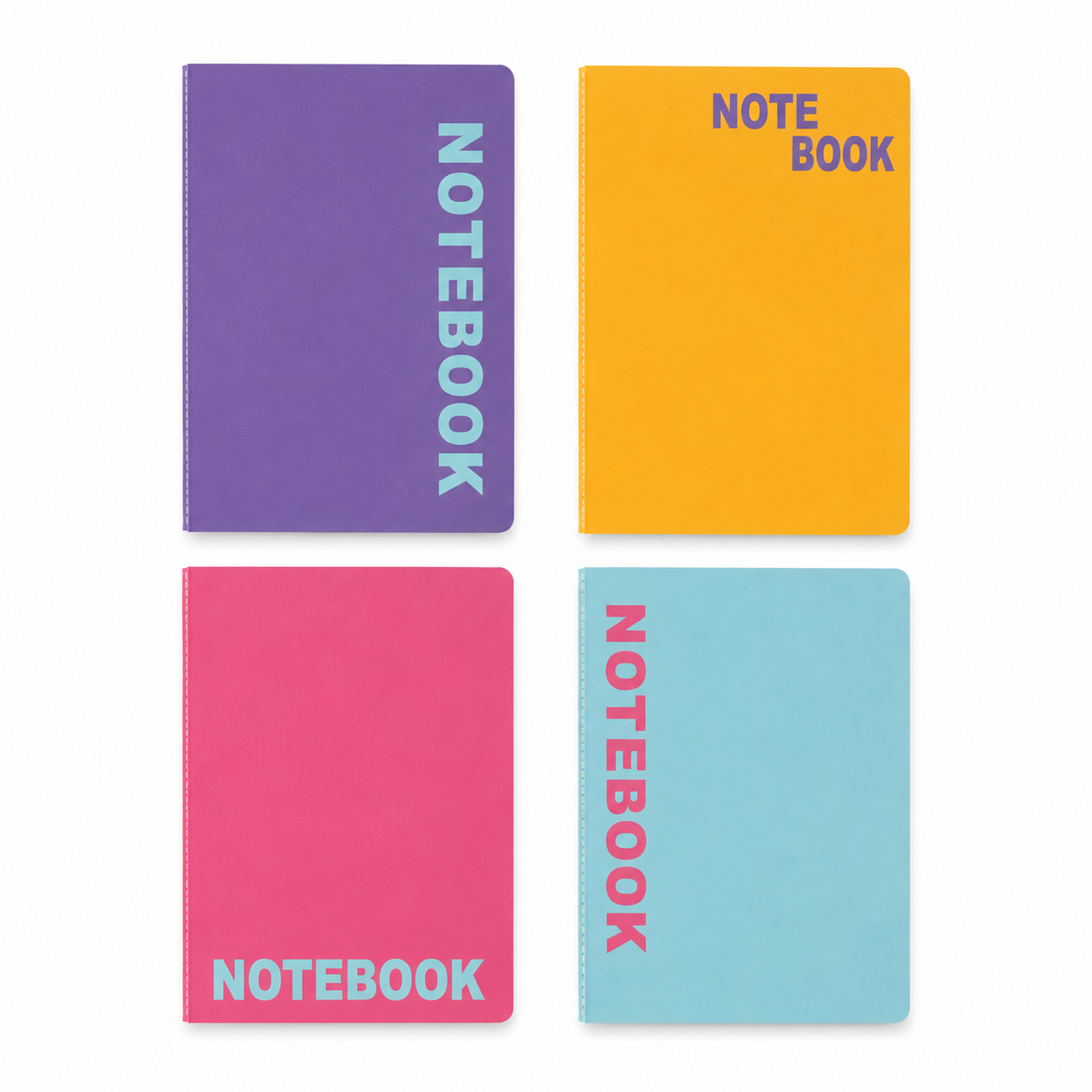 Color Block Sewn Notebook