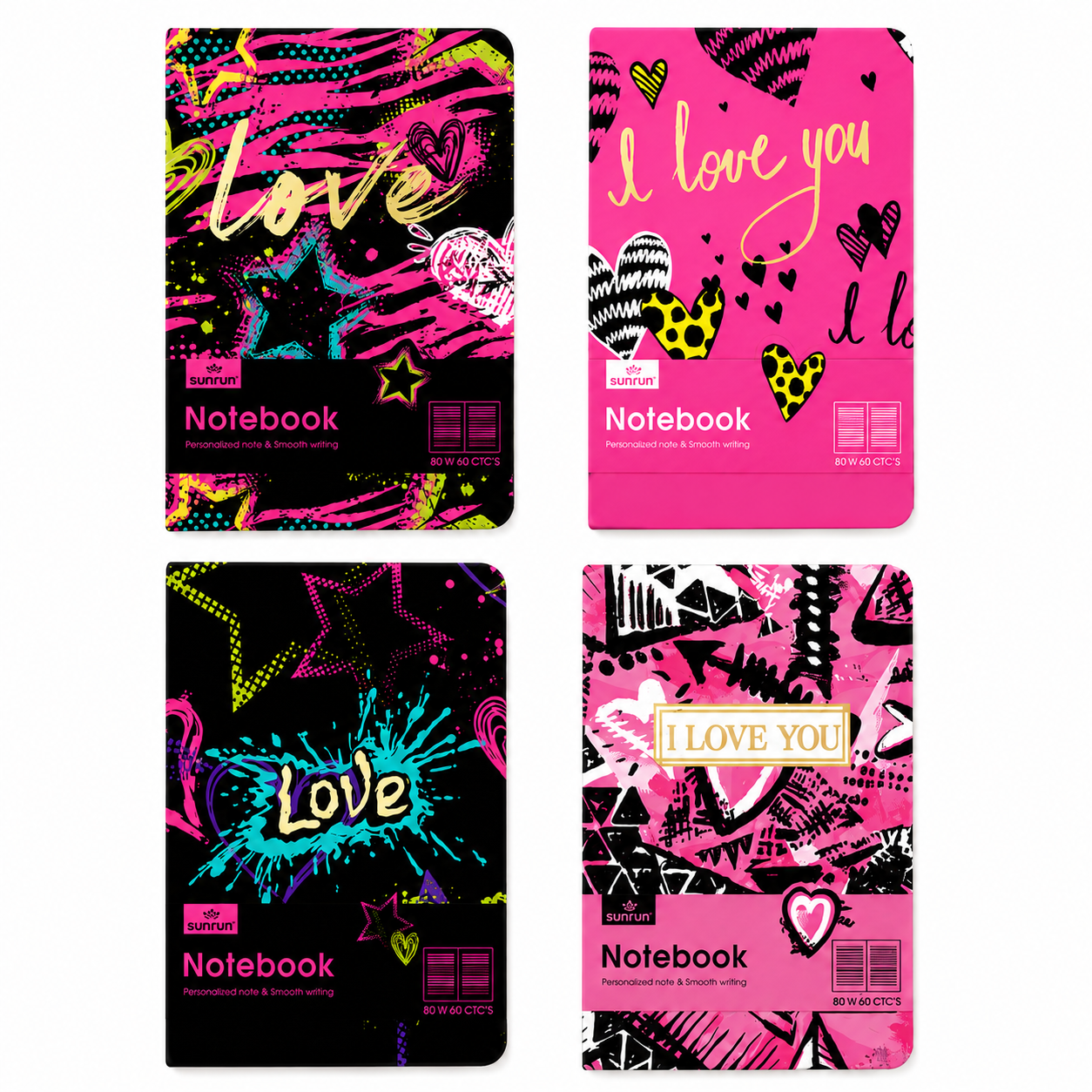 Neon Graffiti Hardcover Notebook