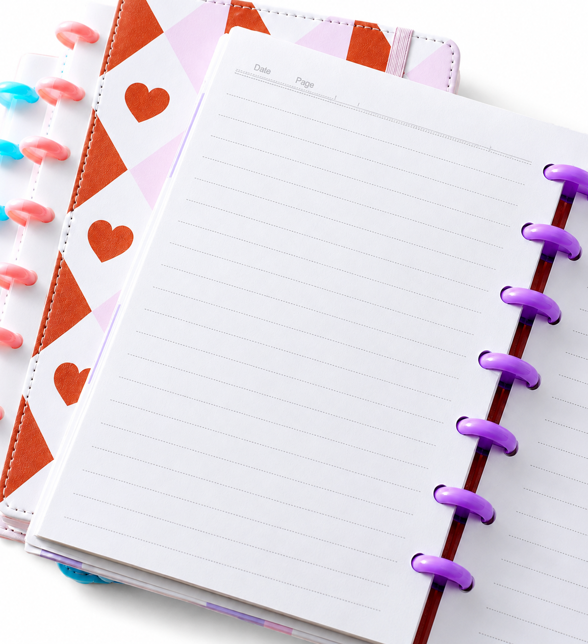 Color Block Mushroom Button Notebook 2