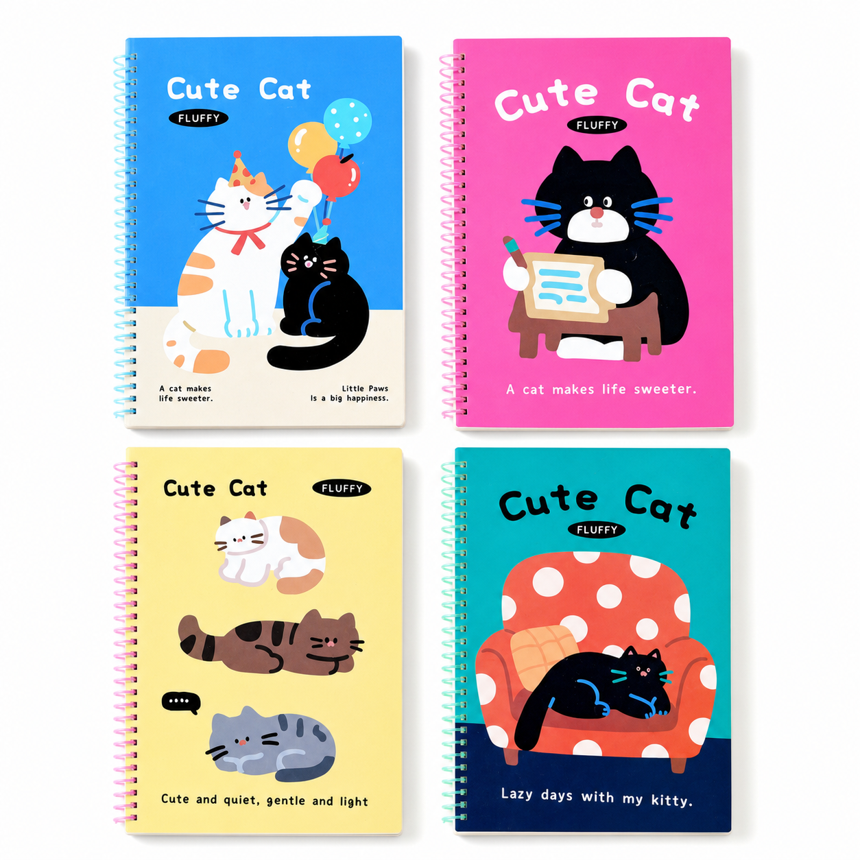 Cute Cat Spiral Notebook