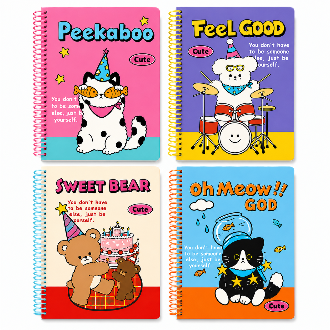 Animal Cartoon Twin-Wire Notebook