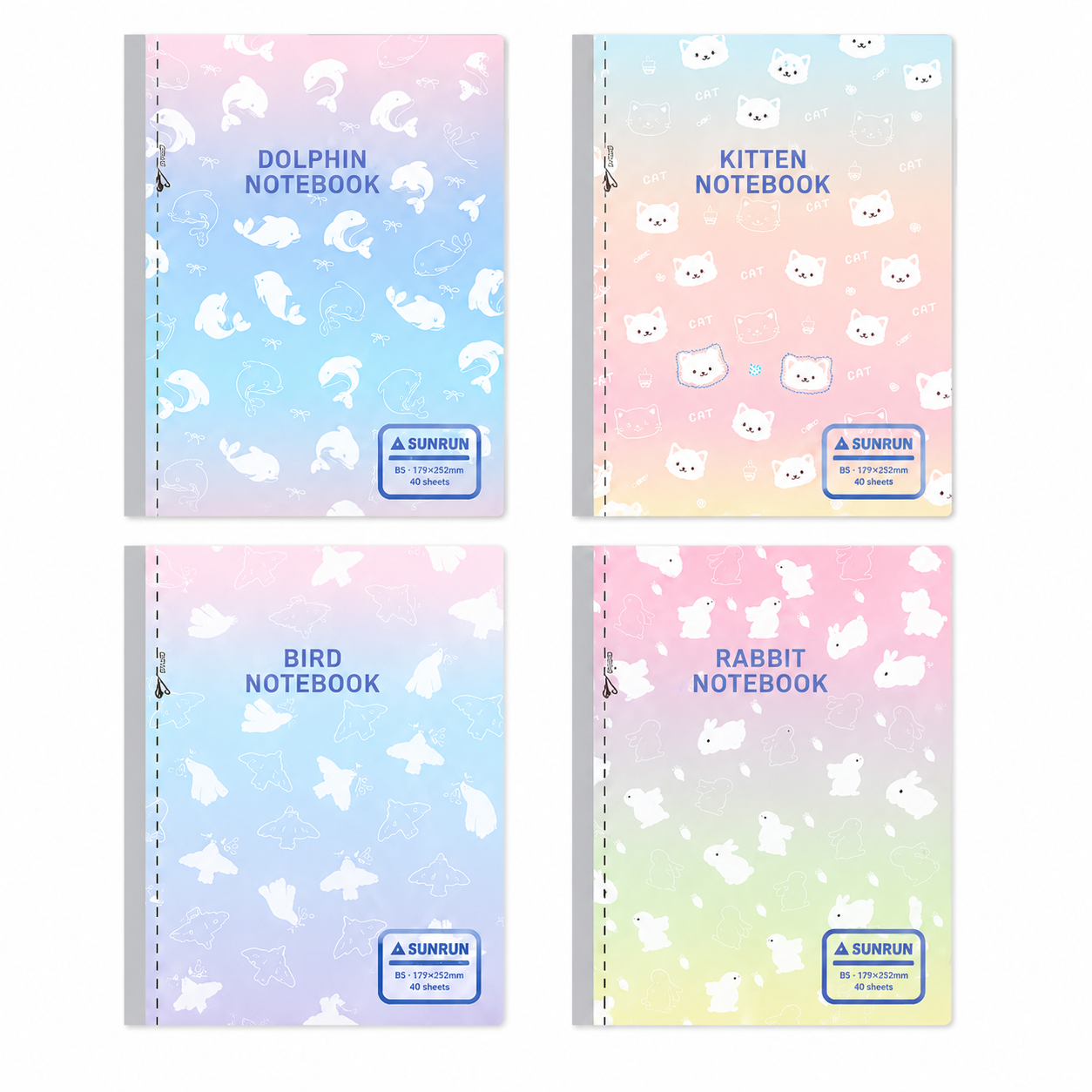 Pastel Clouds Glue-Bound Notebook