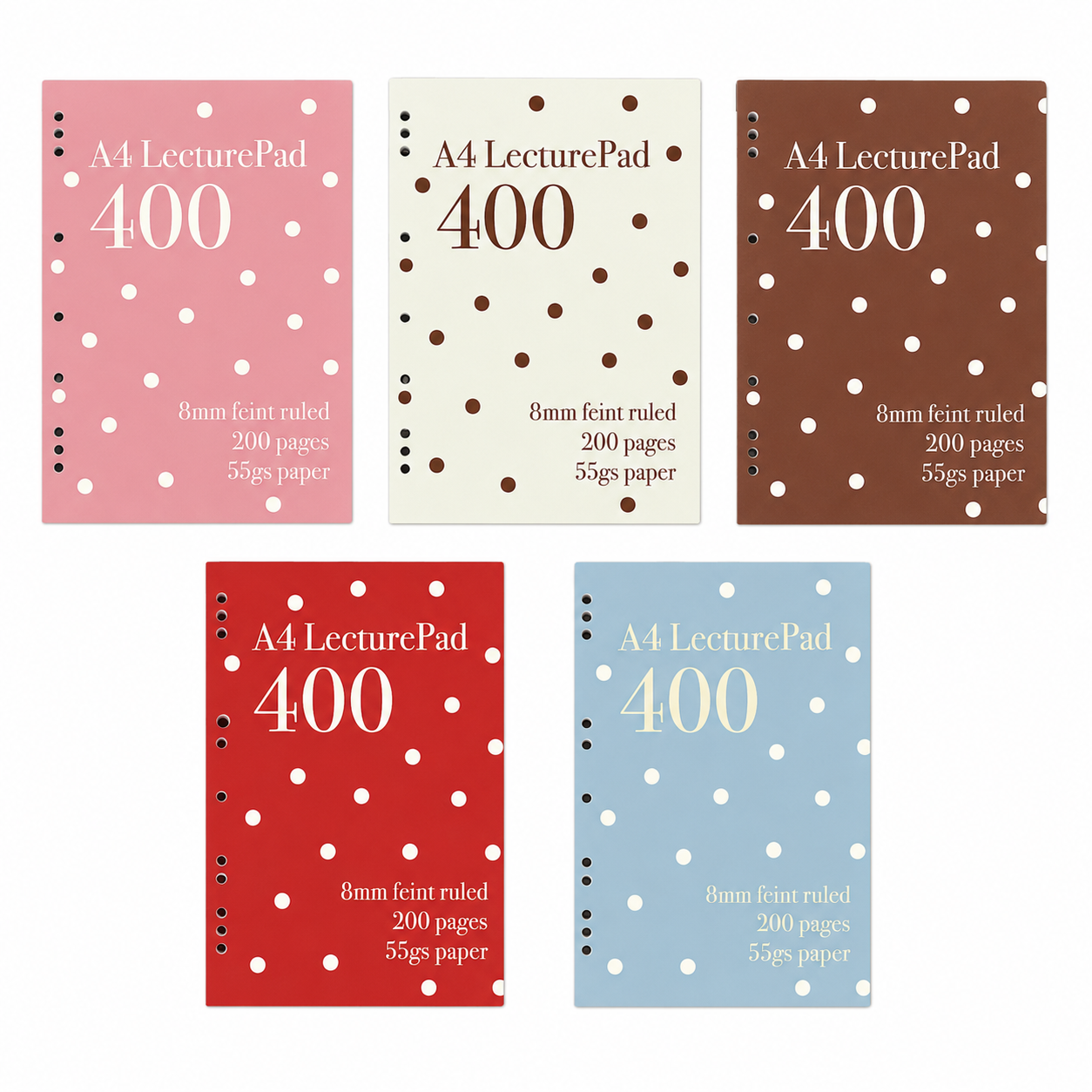 A4 Polka Dot Loose-Leaf Notebook