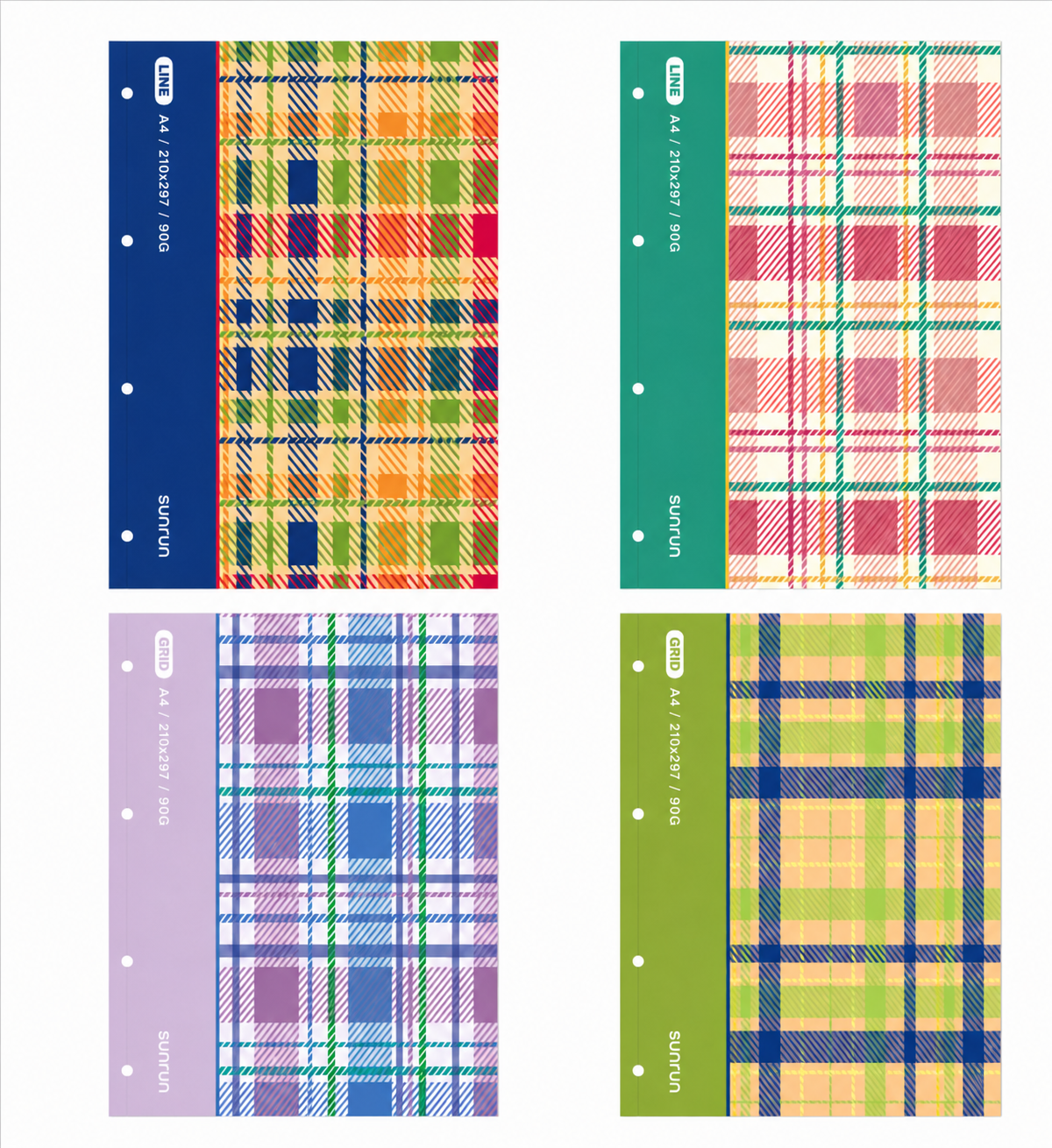 A4 Plaid Lecture Pad