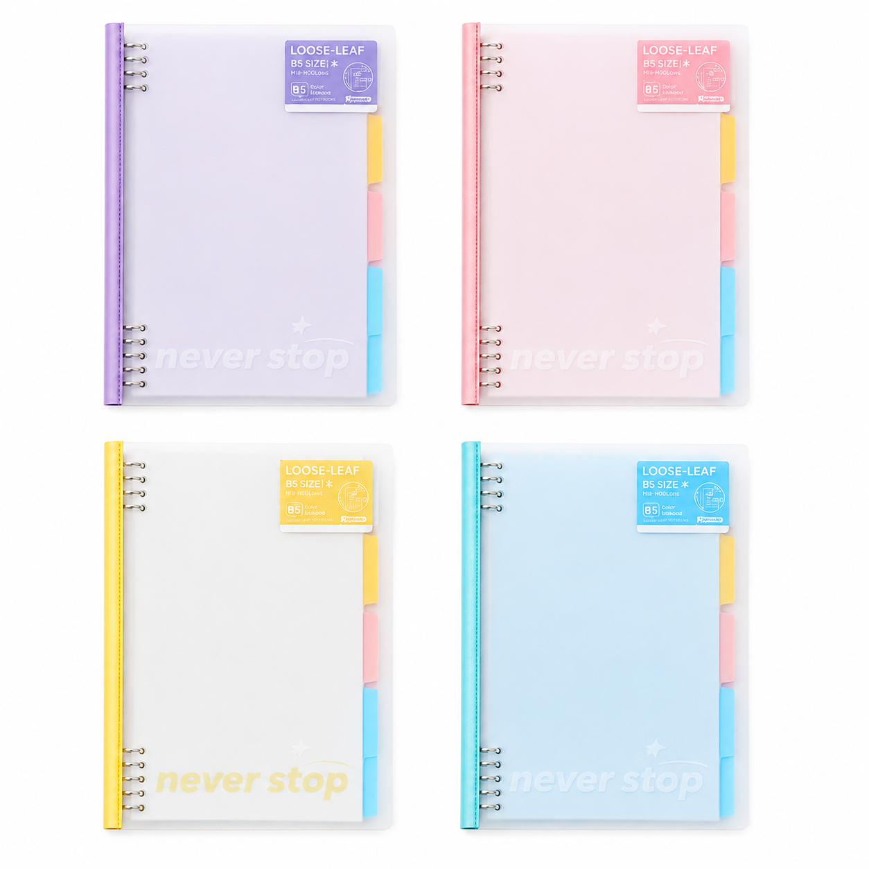 Pastel PP Loose-Leaf Notebook