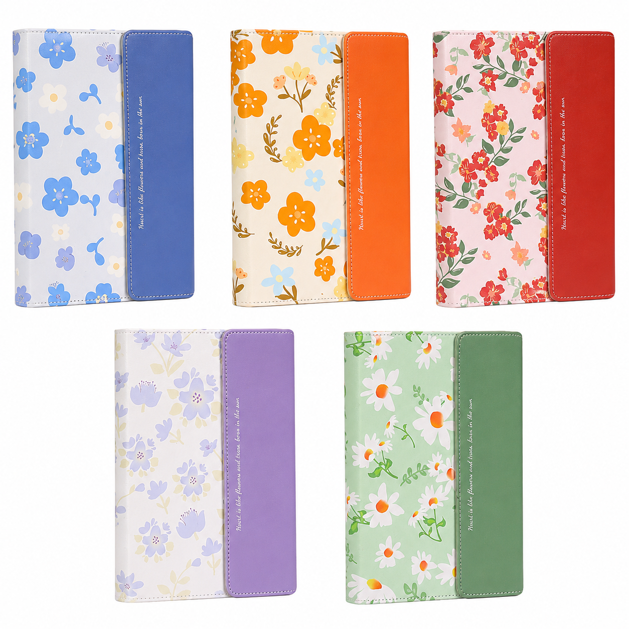 Floral Magnetic PU Notebook
