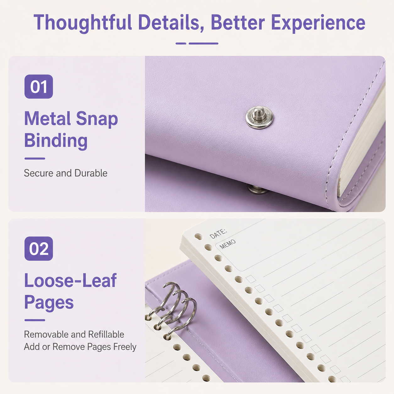 PU Loose-Leaf Daily Planner 2