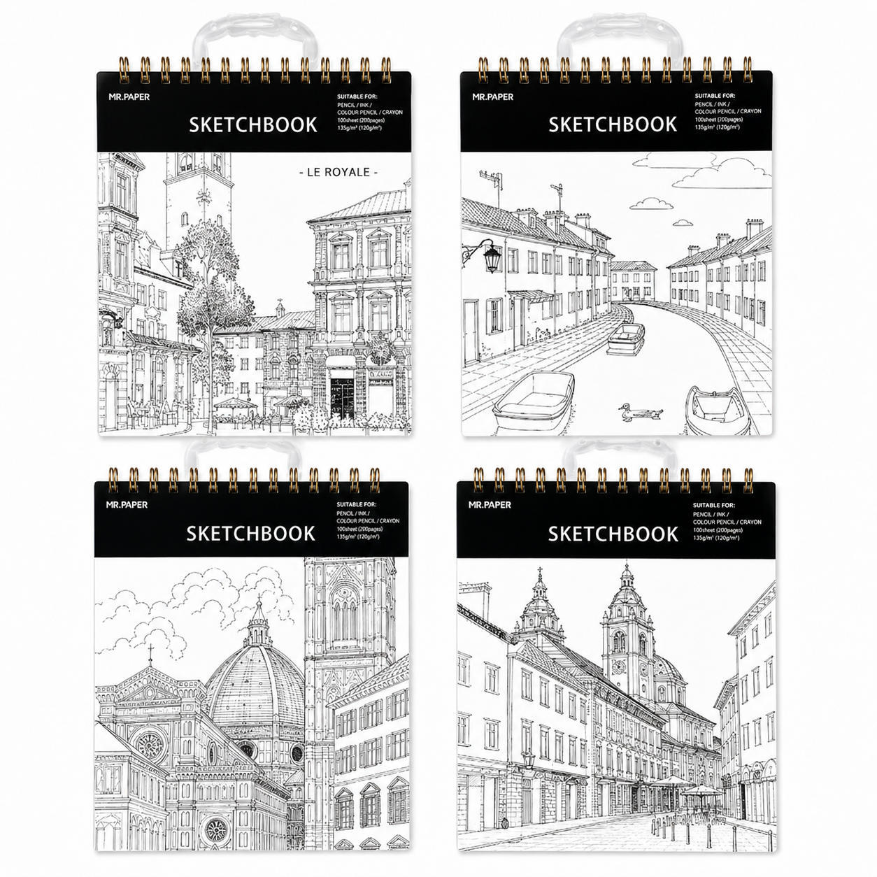 City Line Art Spiral Sketchbook