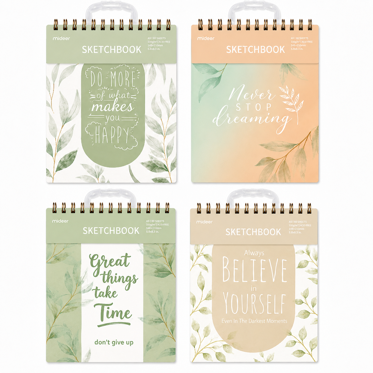 Gentle Quotes Spiral Sketchbook