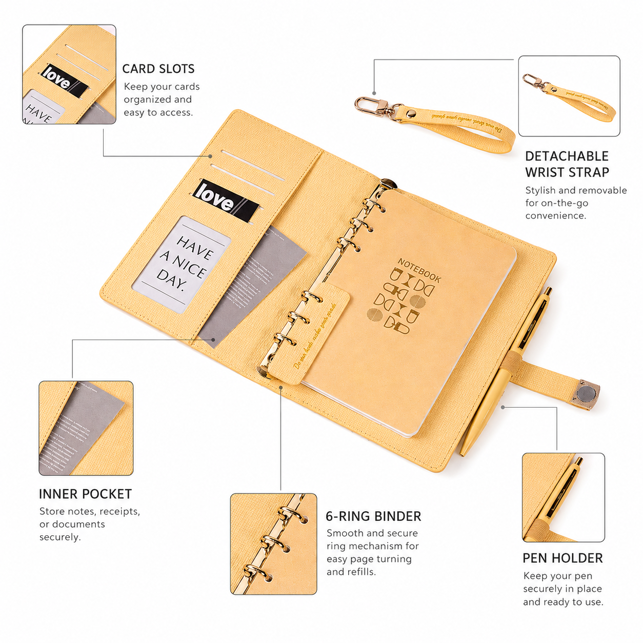 PU Binder Notebook Gift Set 2