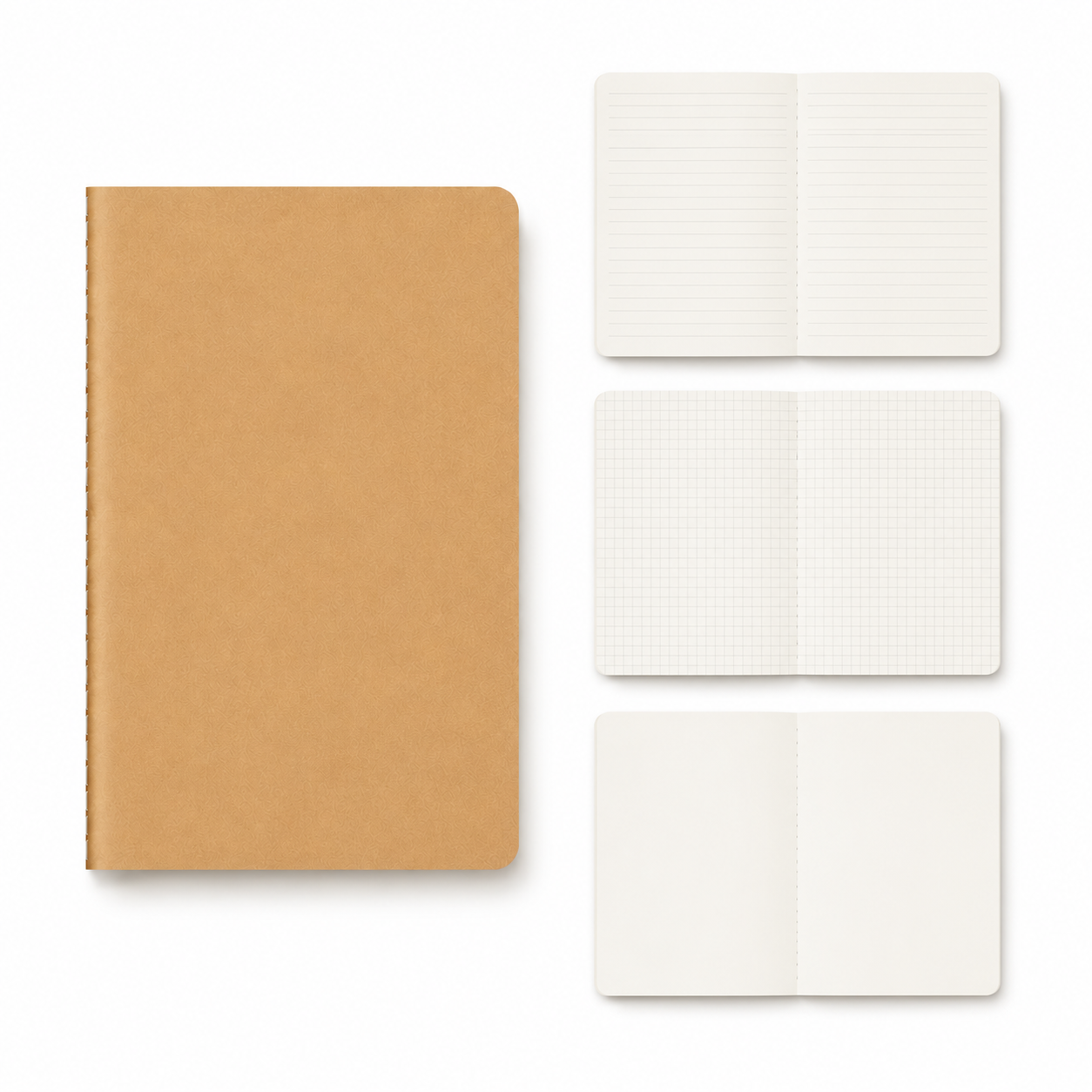 Custom Kraft Cover Notebook with Logo Printing for School & Office 2