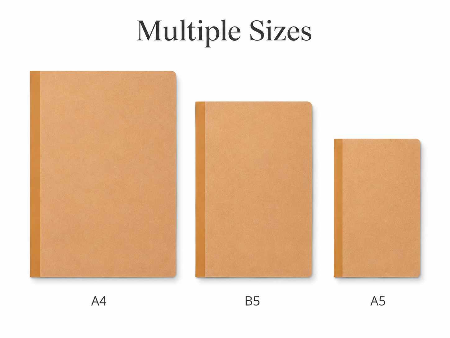 Custom Kraft Paper Cover Notebook with Logo Printing for Office and School 3