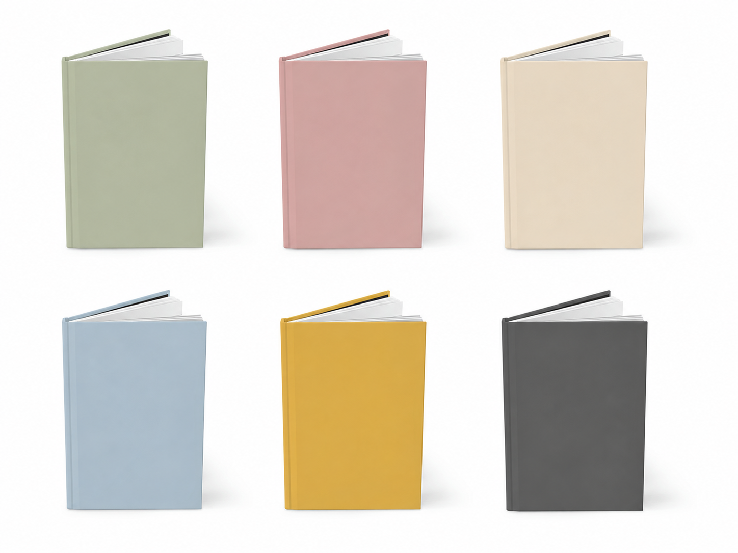 Custom Hardcover Notebook with Plain Color Cover for School Office and Promotional Use