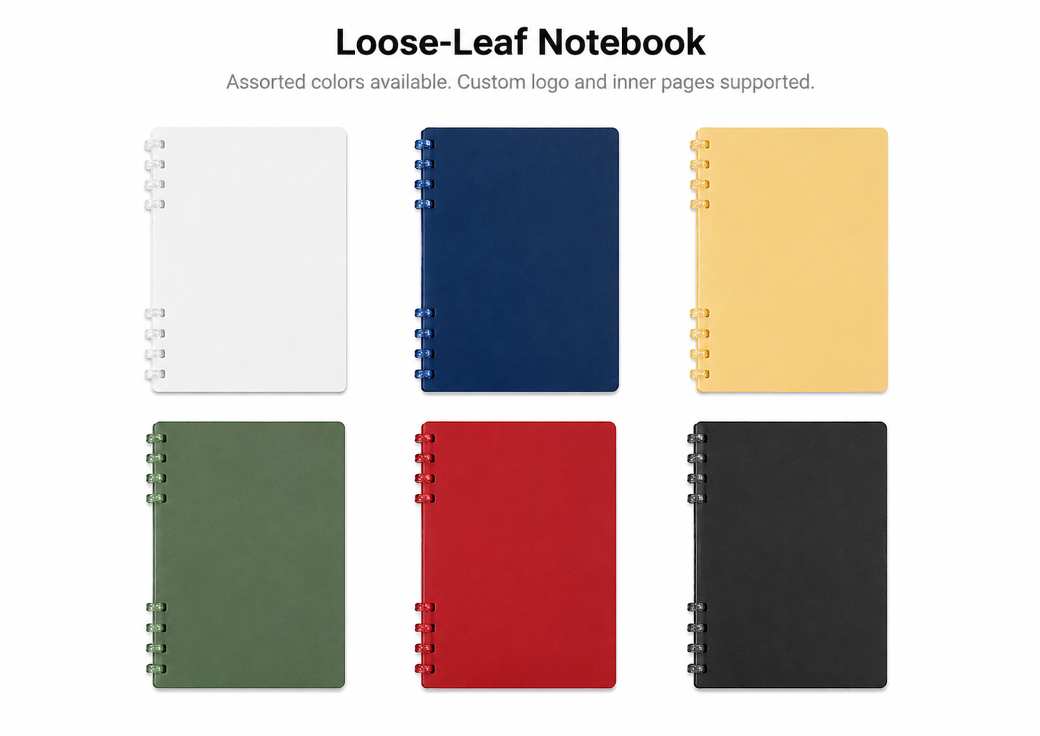 Custom Loose Leaf Notebook with PP Cover and Refillable Inner Pages 2