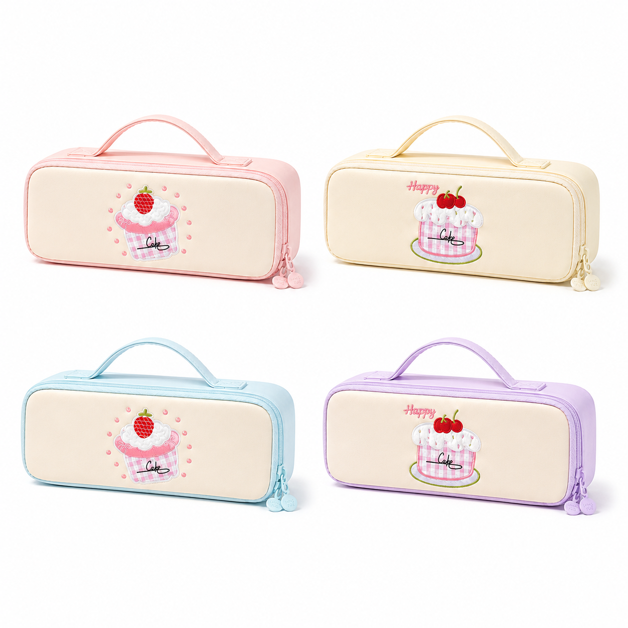 Creamy Berry Large-capacity Carry Pencil Case