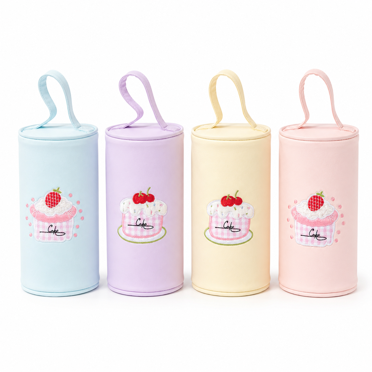 Creamy Berry Stand-Up Cylinder Pencil Case