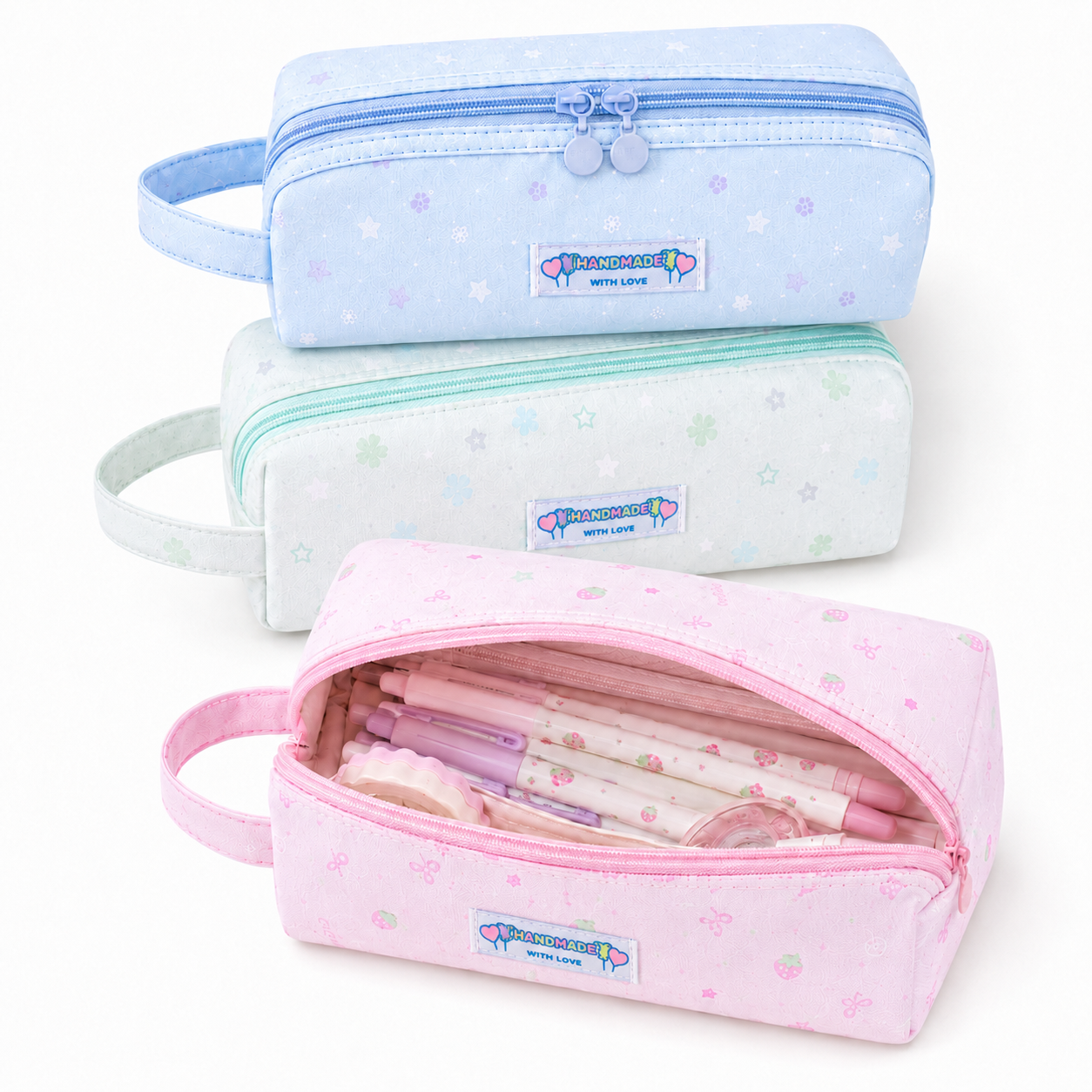Twinkle Treats Square Pencil Case with Carry Handle