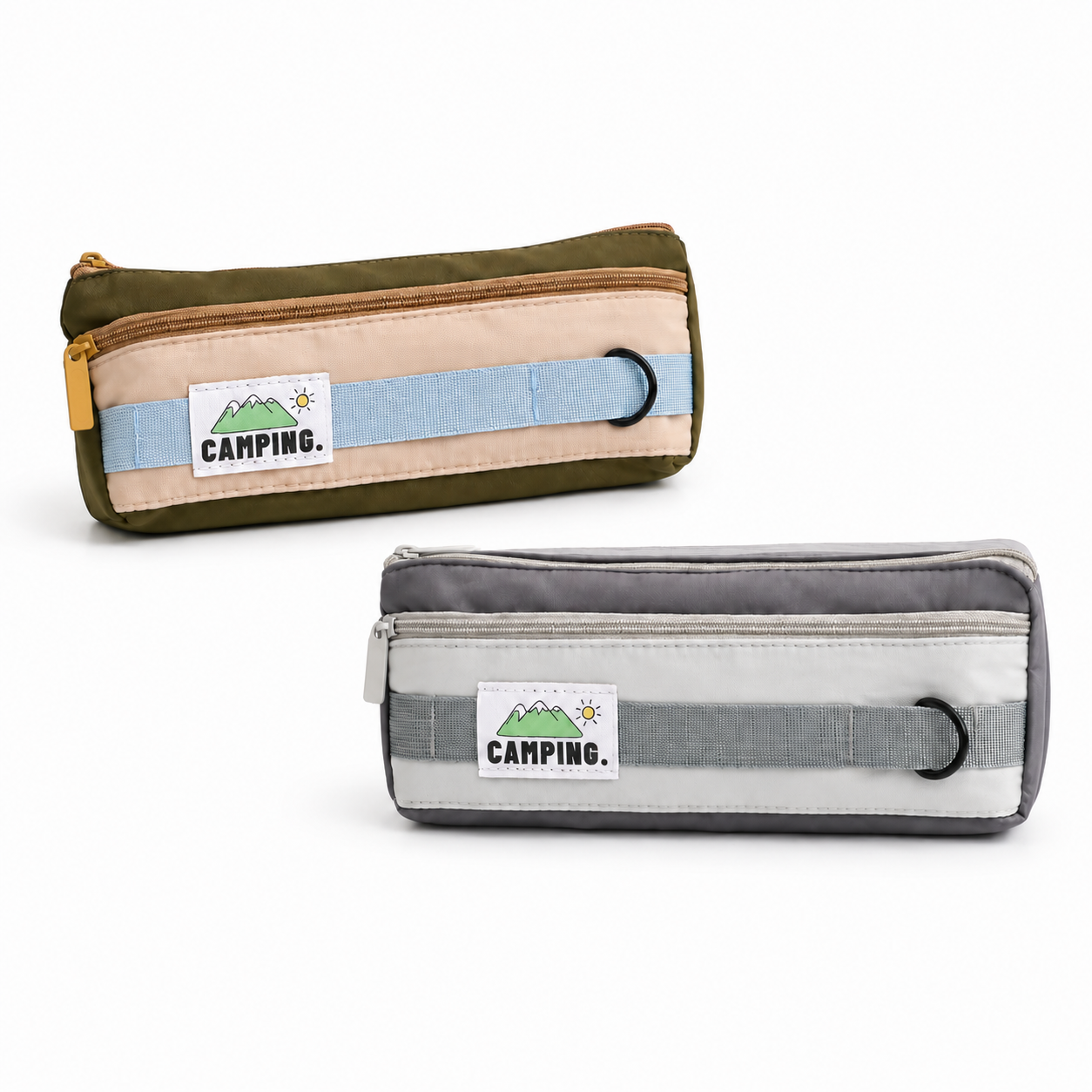 Camping Double-Layer Triangular Pencil Case