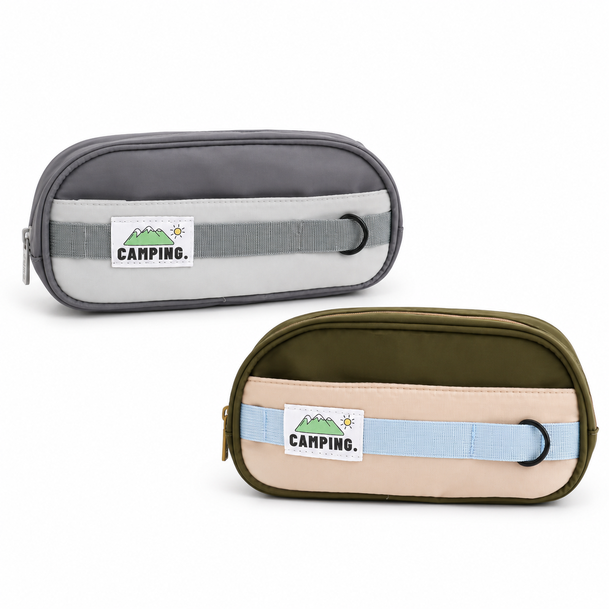 Camping Double-Layer Rounded Pencil Case