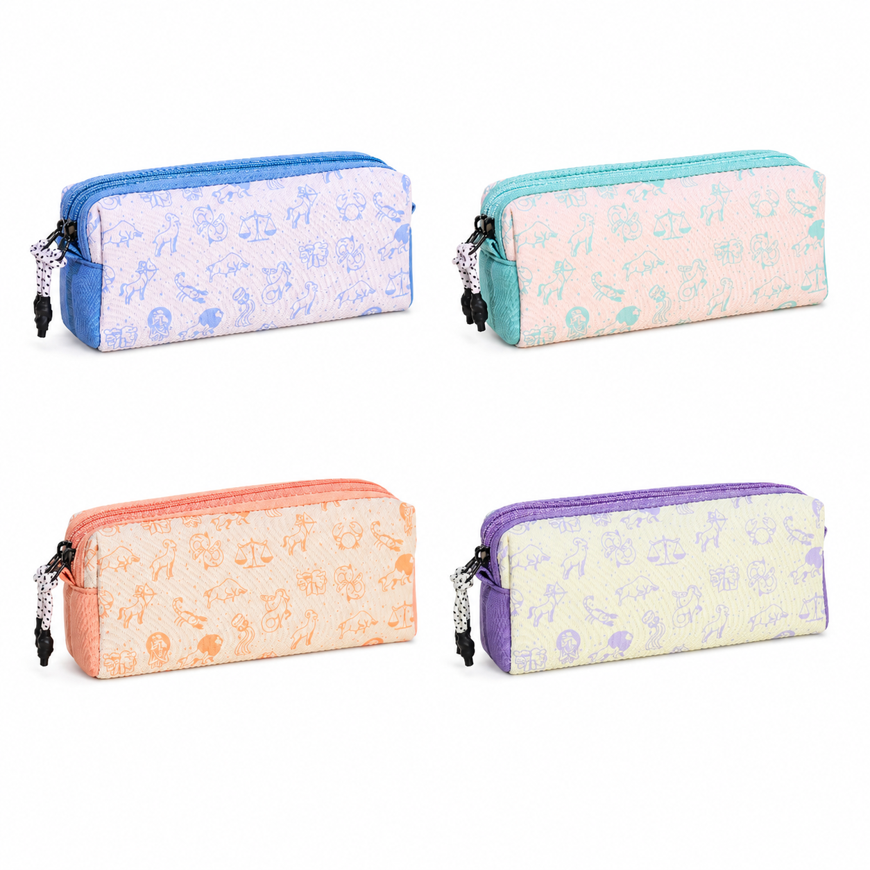 Starlit Zodiac Double-zipper Pencil Case