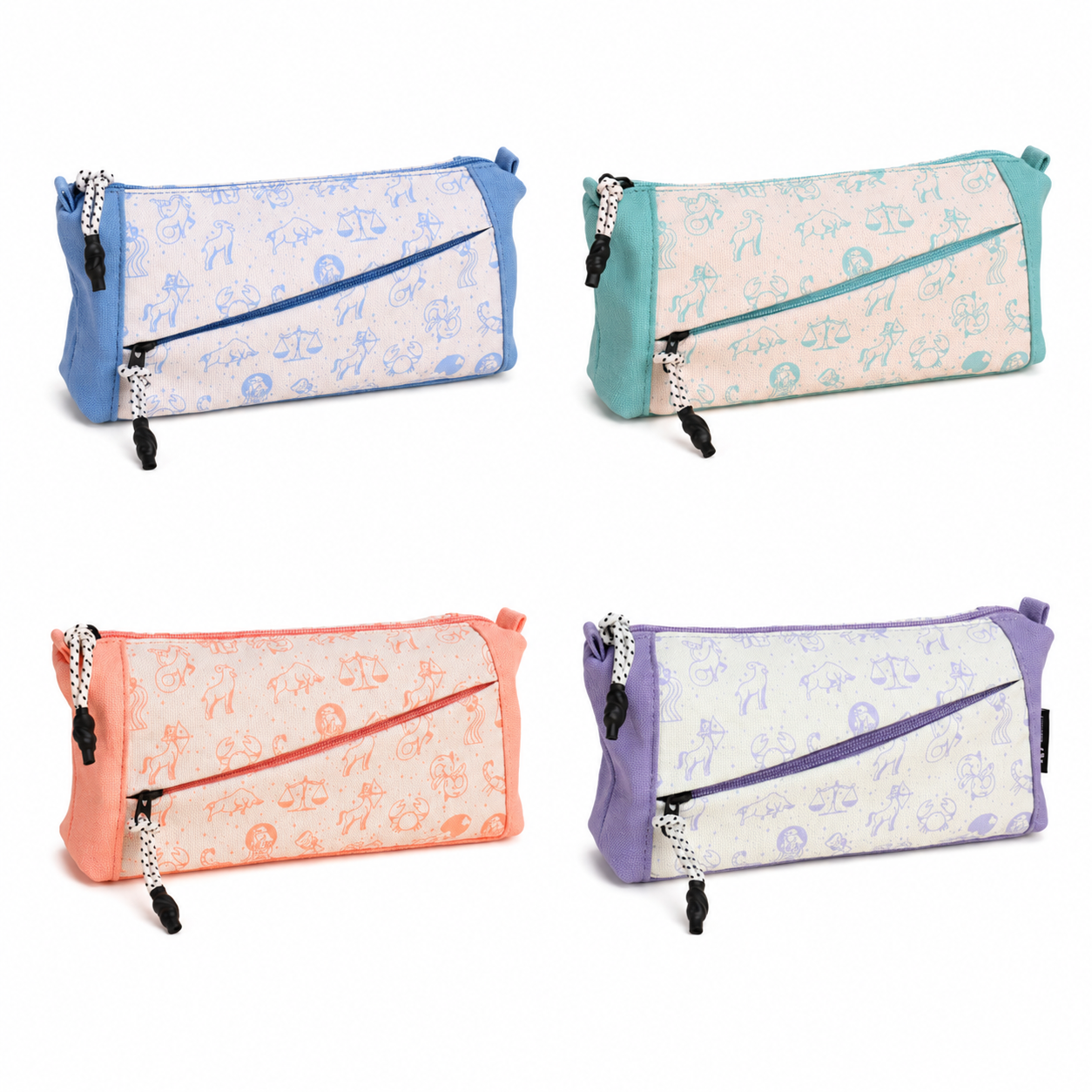 Starlit Zodiac Diagonal Zip Pencil Case