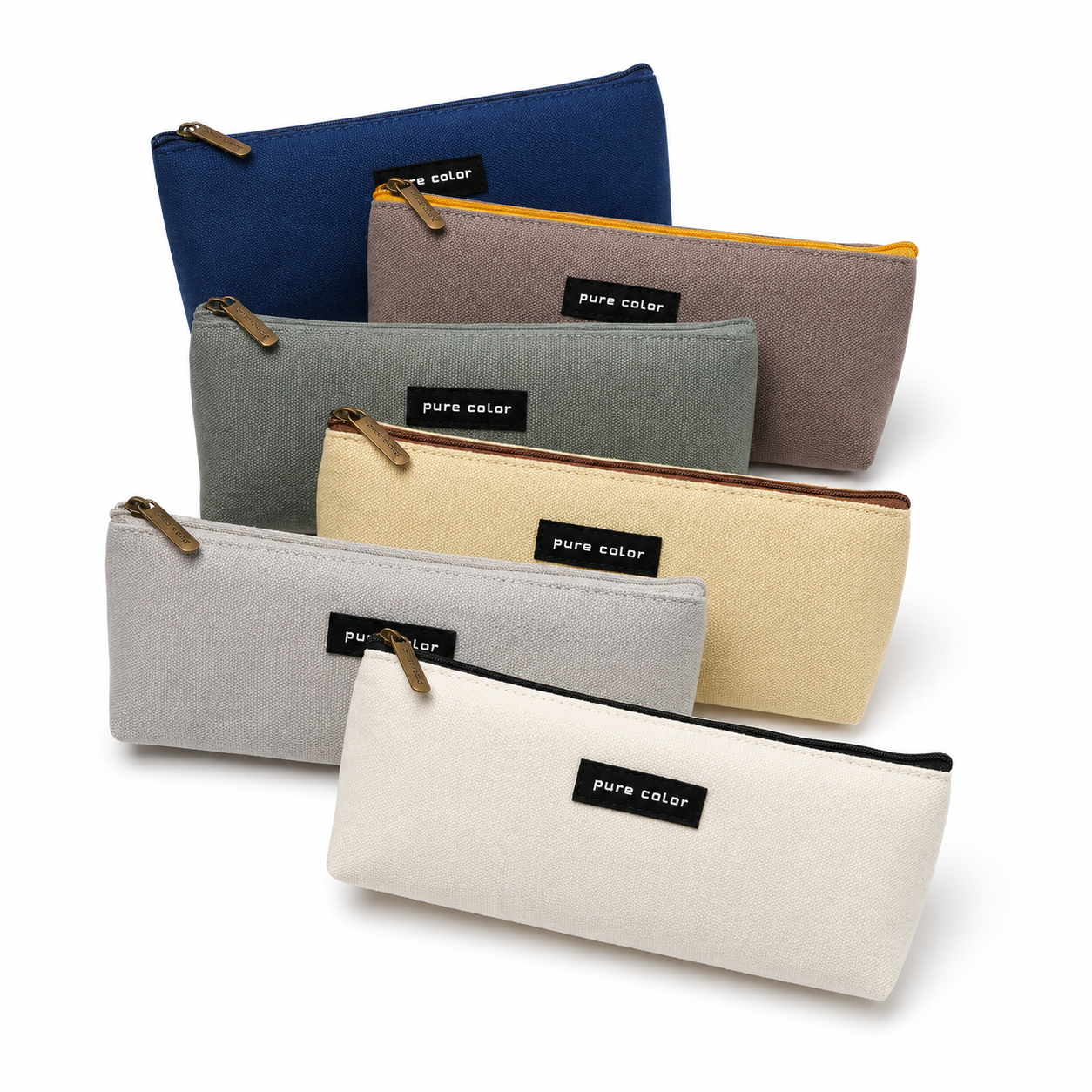 Pure color pencil case
