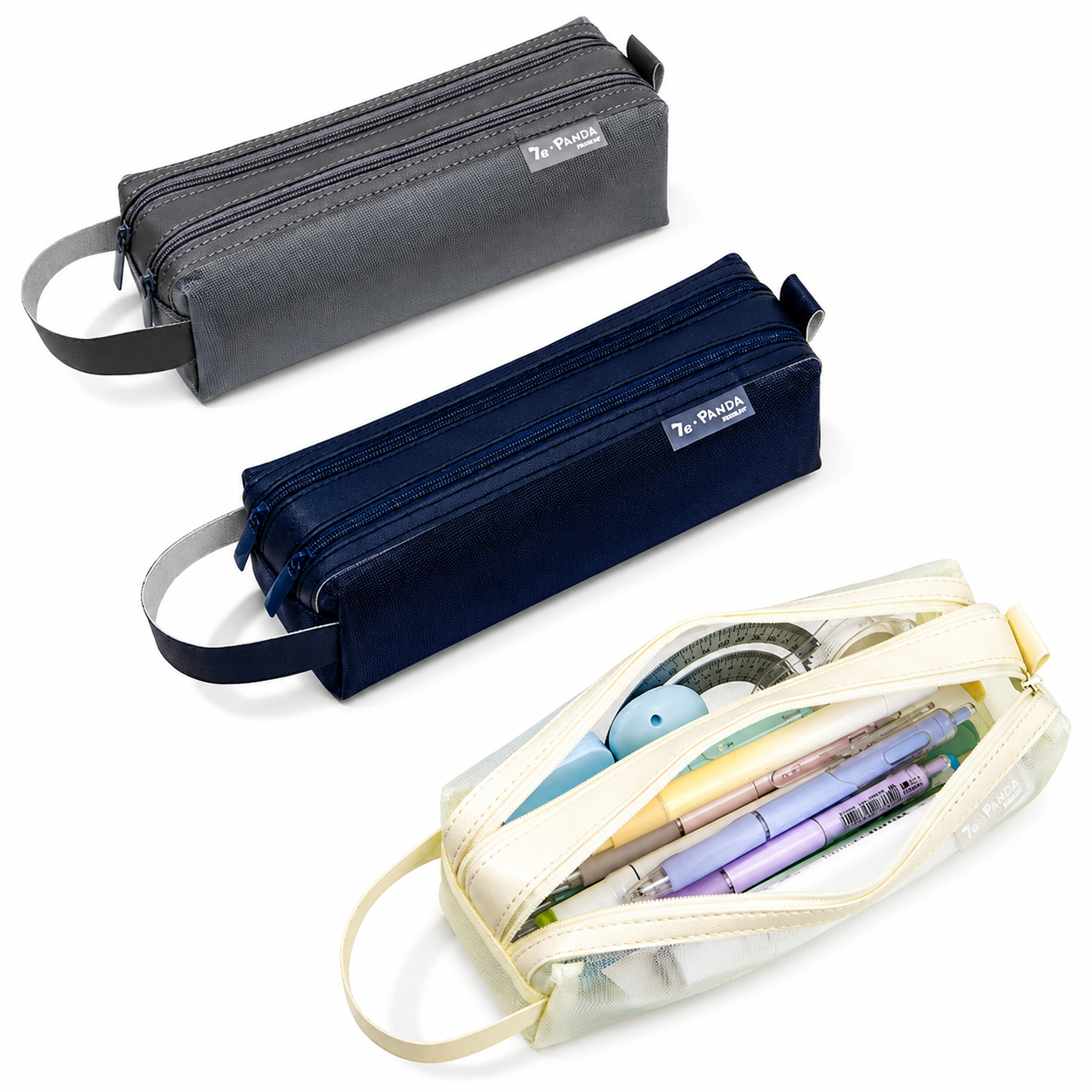 Double-Layer Mesh Pencil Case