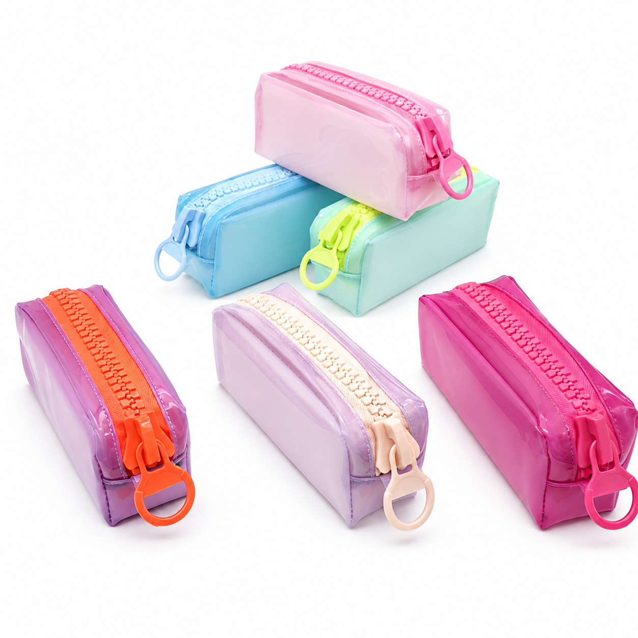 Neon Chunky Zipper Pencil Case