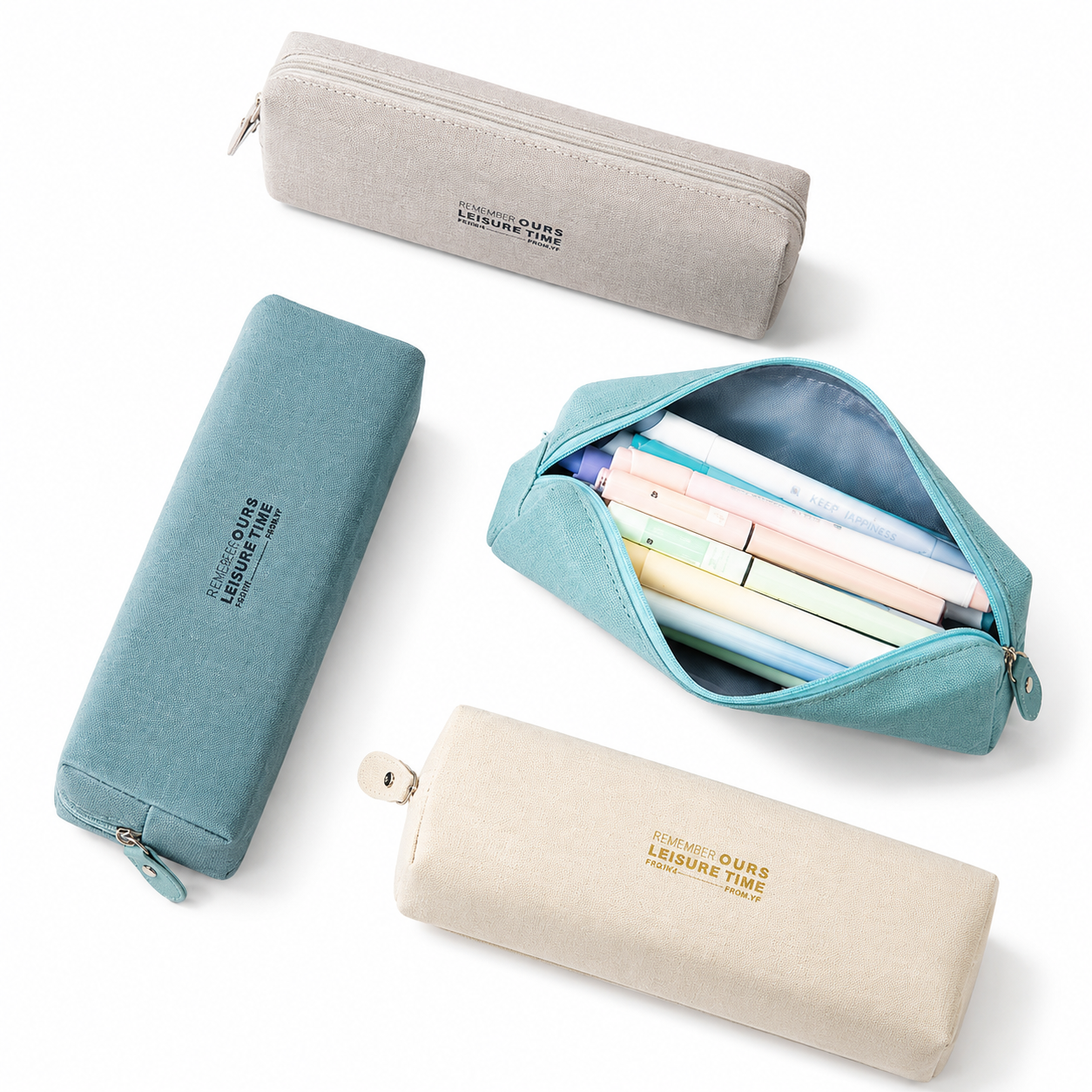 Square Pure color Pencil Case