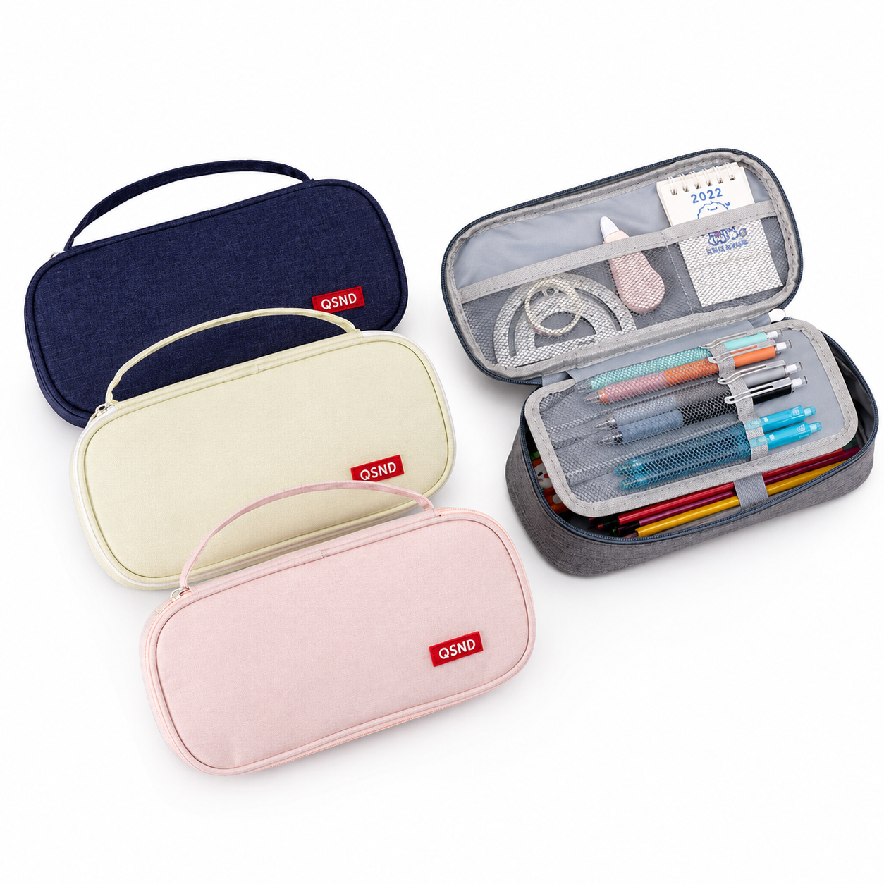 Large Capacity Pencil Case with Carry Handle