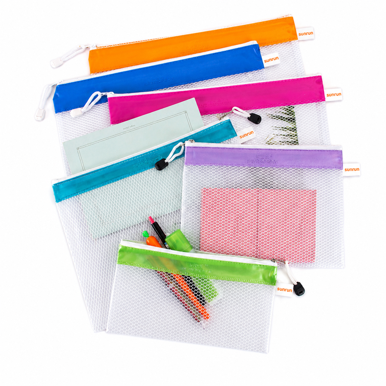 Patchwork Zipper File Bag