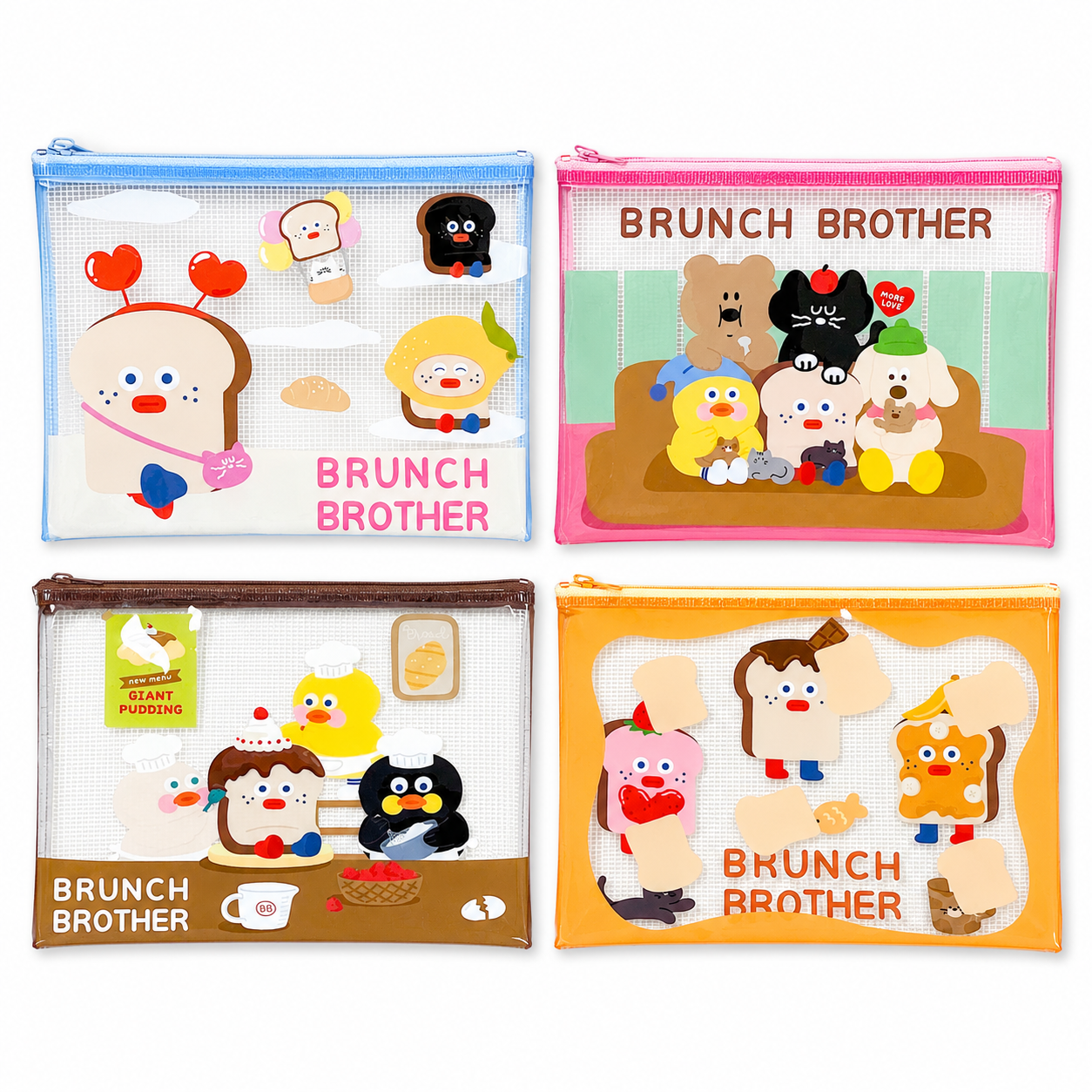 Printed PVC Mesh Zipper Bag