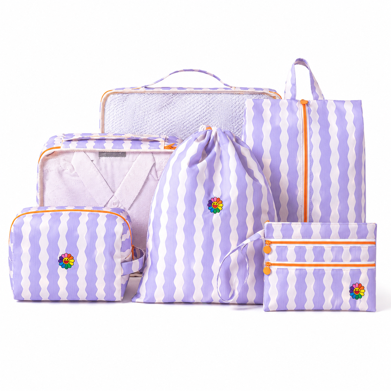 Cartoon 6pcs Travel Organizer Set